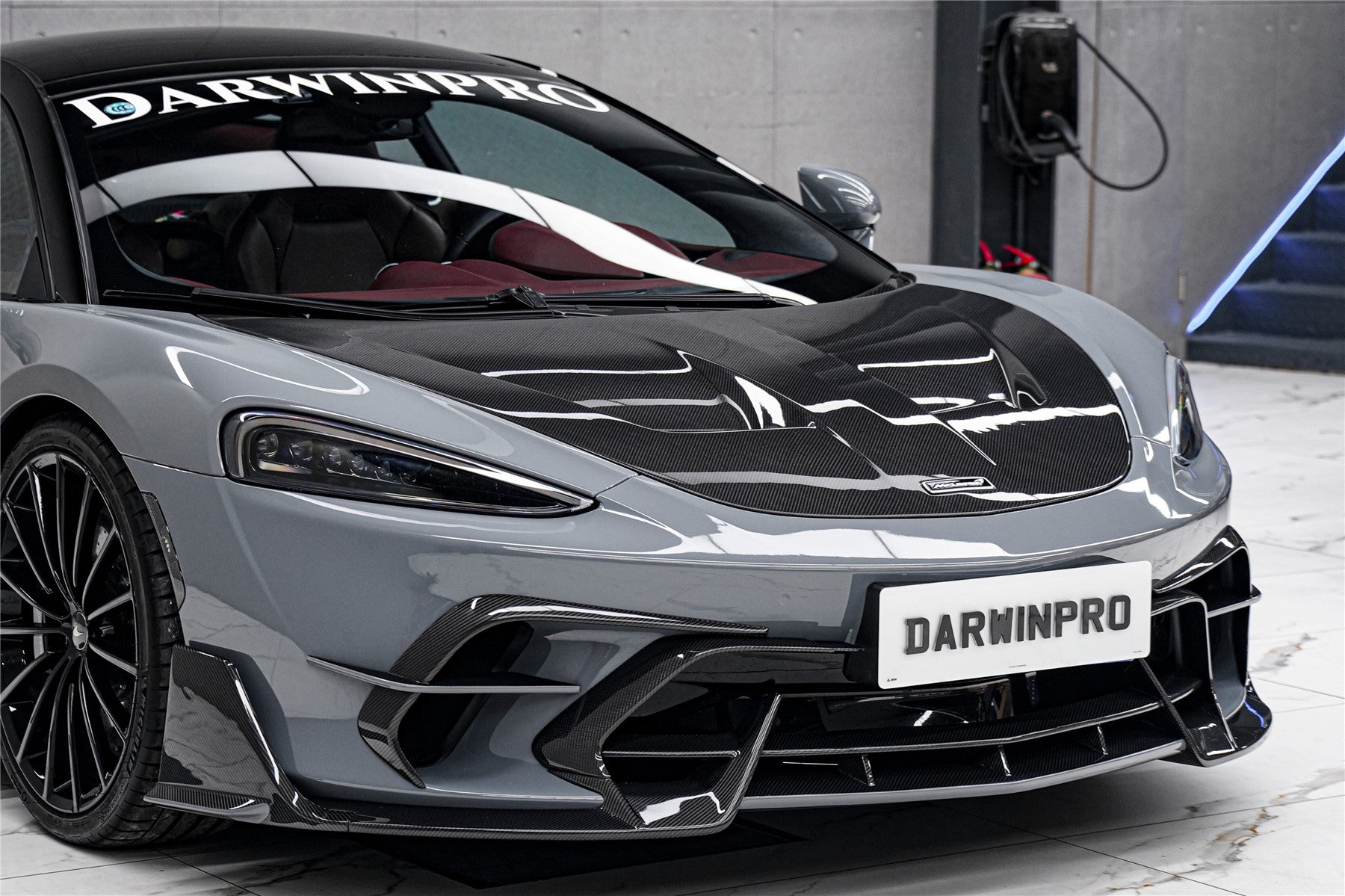 DarwinPRO 2019-UP McLaren GT BKSS Design Carbon Fiber Front Bumper Vents Canards | Fits GT, GTS