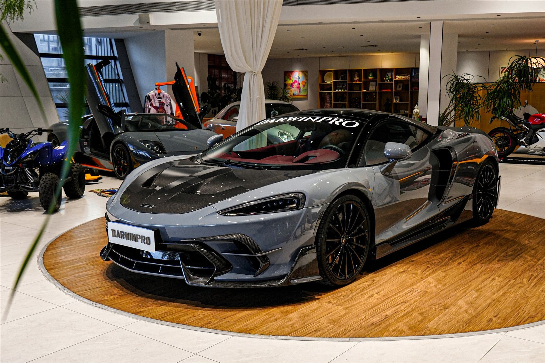 DarwinPRO 2019-UP McLaren GT BKSS Design Carbon Fiber Front Bumper Vents Canards | Fits GT, GTS