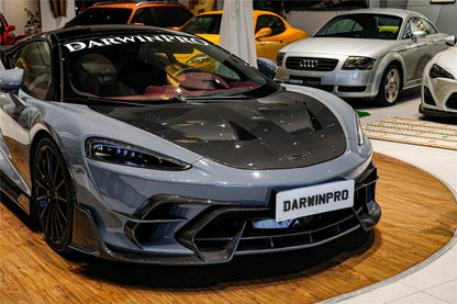 DarwinPRO 2019-UP McLaren GT BKSS Design Carbon Fiber Front Bumper Vents Canards | Fits GT, GTS