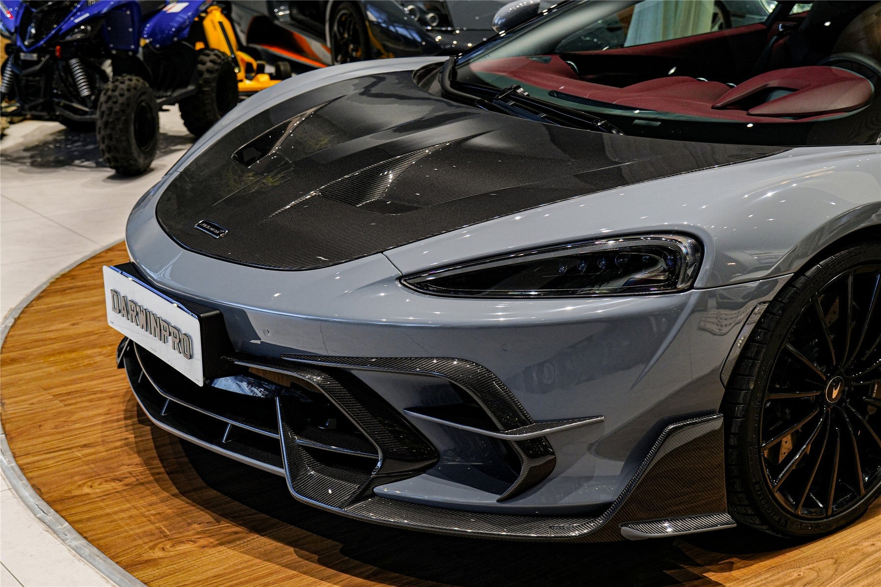 DarwinPRO 2019-UP McLaren GT BKSS Design Carbon Fiber Front Bumper Vents Canards | Fits GT, GTS