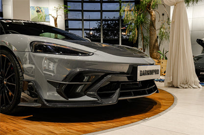 DarwinPRO 2019-UP McLaren GT BKSS Design Carbon Fiber Front Bumper Vents Canards | Fits GT, GTS