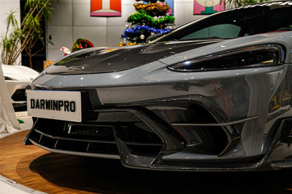 DarwinPRO 2019-UP McLaren GT BKSS Design Carbon Fiber Front Bumper Vents Canards | Fits GT, GTS