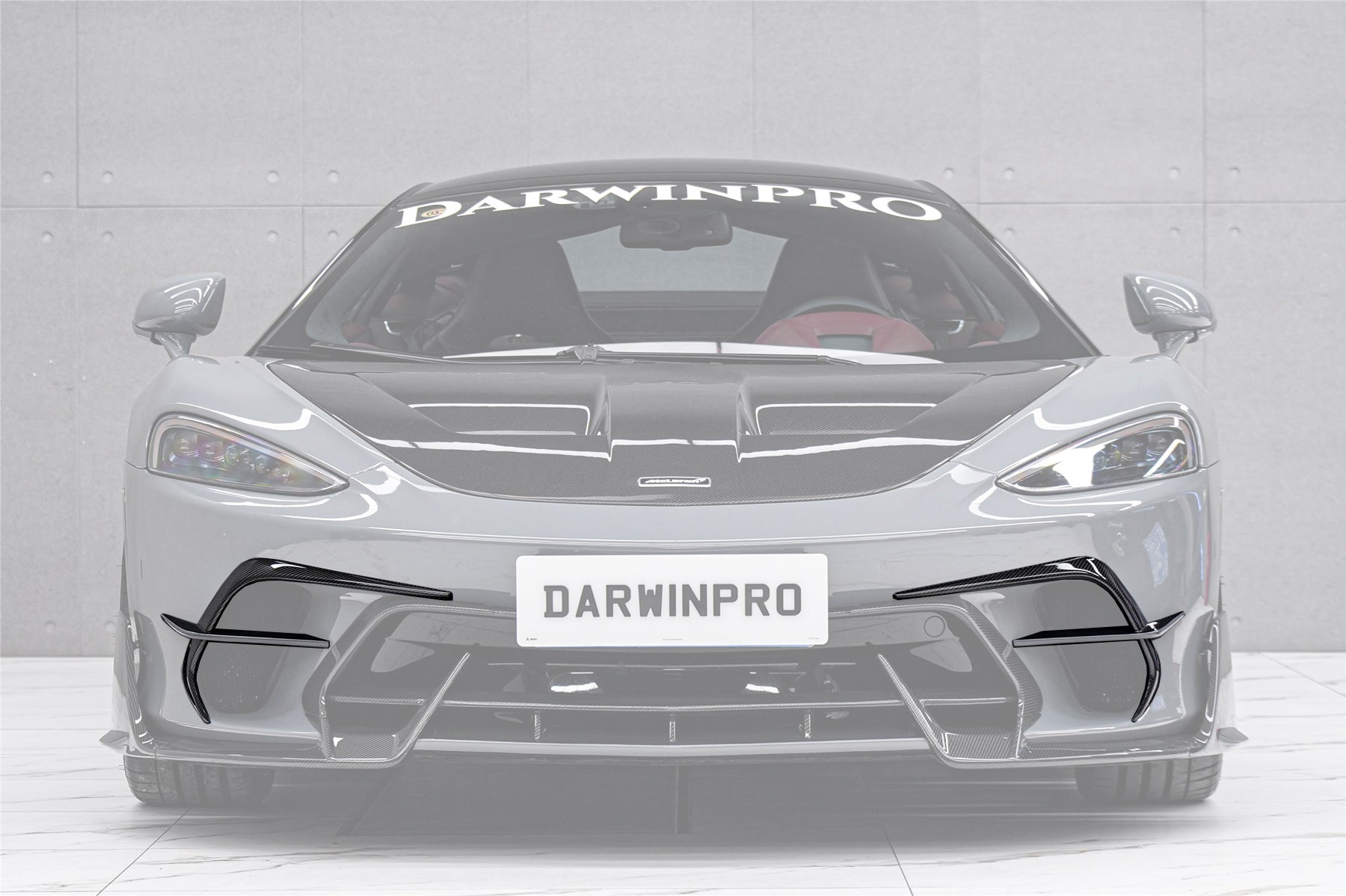 DarwinPRO 2019-UP McLaren GT BKSS Design Carbon Fiber Front Bumper Vents Canards | Fits GT, GTS