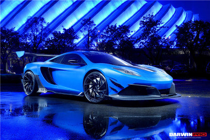Parachoques delantero DarwinPRO Rebel Performance Style de fibra de carbono parcial con borde | McLaren MP4, 12C (2011-2014)
