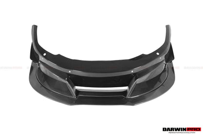 Parachoques delantero DarwinPRO Rebel Performance Style de fibra de carbono parcial con borde | McLaren MP4, 12C (2011-2014)