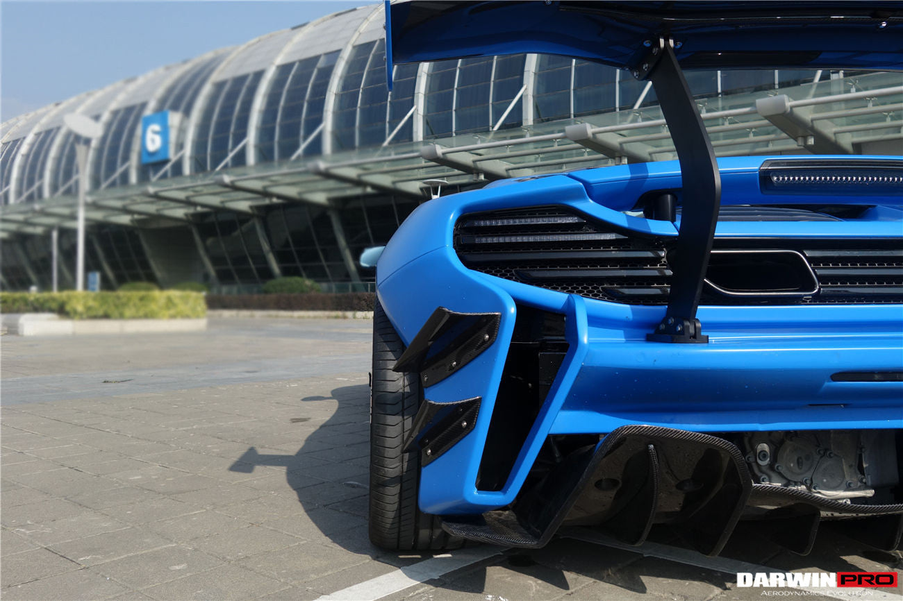 DarwinPRO 2011-2017 McLaren MP4 12C 650S Rebel Performance Style Partial Carbon Fiber Rear Bumper