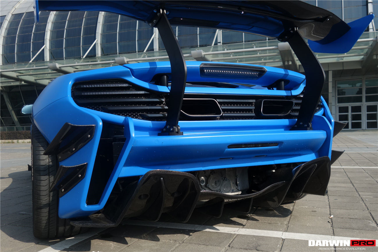 DarwinPRO 2011-2017 McLaren MP4 12C 650S Rebel Performance Style Partial Carbon Fiber Rear Bumper