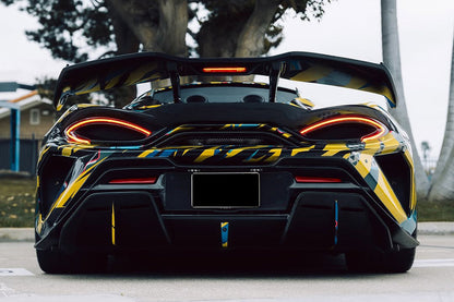 DarwinPRO 2018-2021 McLaren 600lt BKSS Style Partial Carbon Fiber Rear Bumper