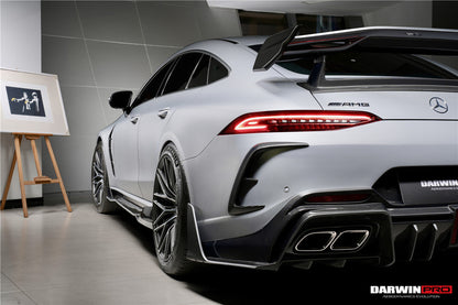 DarwinPRO 2019-2024 Mercedes Benz AMG GT50 GT53 GT43 GT63 GT63S 4Door Coupe X290 IMP Ver.2 Design Part Carbon Fiber Rear Bumper