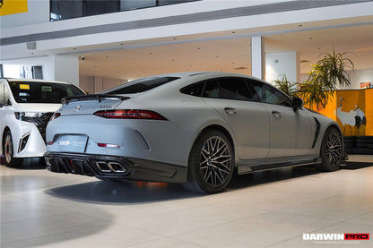 Difusor trasero de alto rendimiento DarwinPRO 2019-2024 Mercedes Benz AMG GT50 GT53 GT43 4Door Coupe X290 IMP con paneles reflectores y puntas de escape