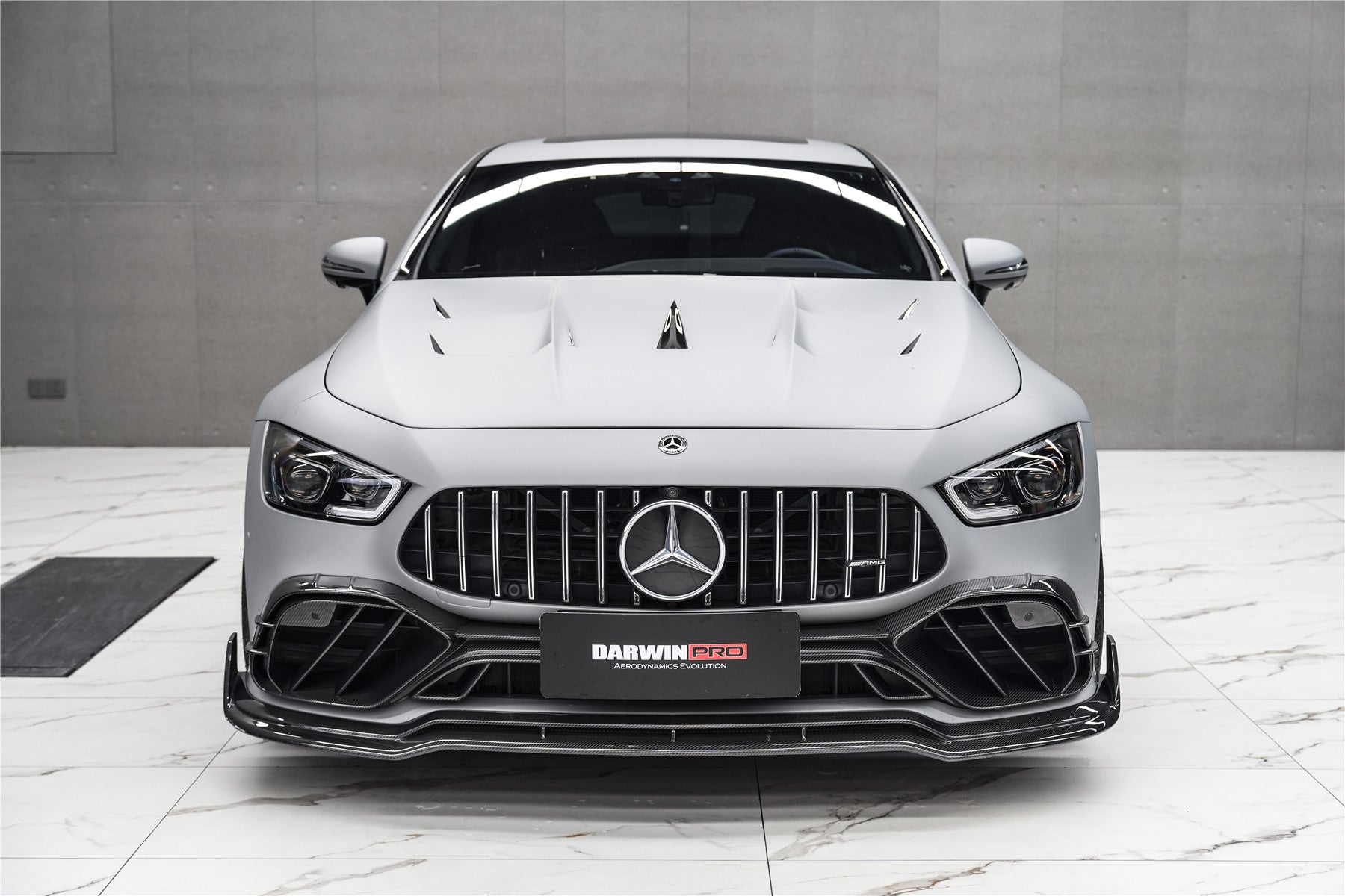 Divisor de parachoques delantero de fibra de carbono DarwinPRO 2019-2024 Mercedes Benz AMG GT50 GT53 GT43 Coupé de 4 puertas X290 IMP Performance