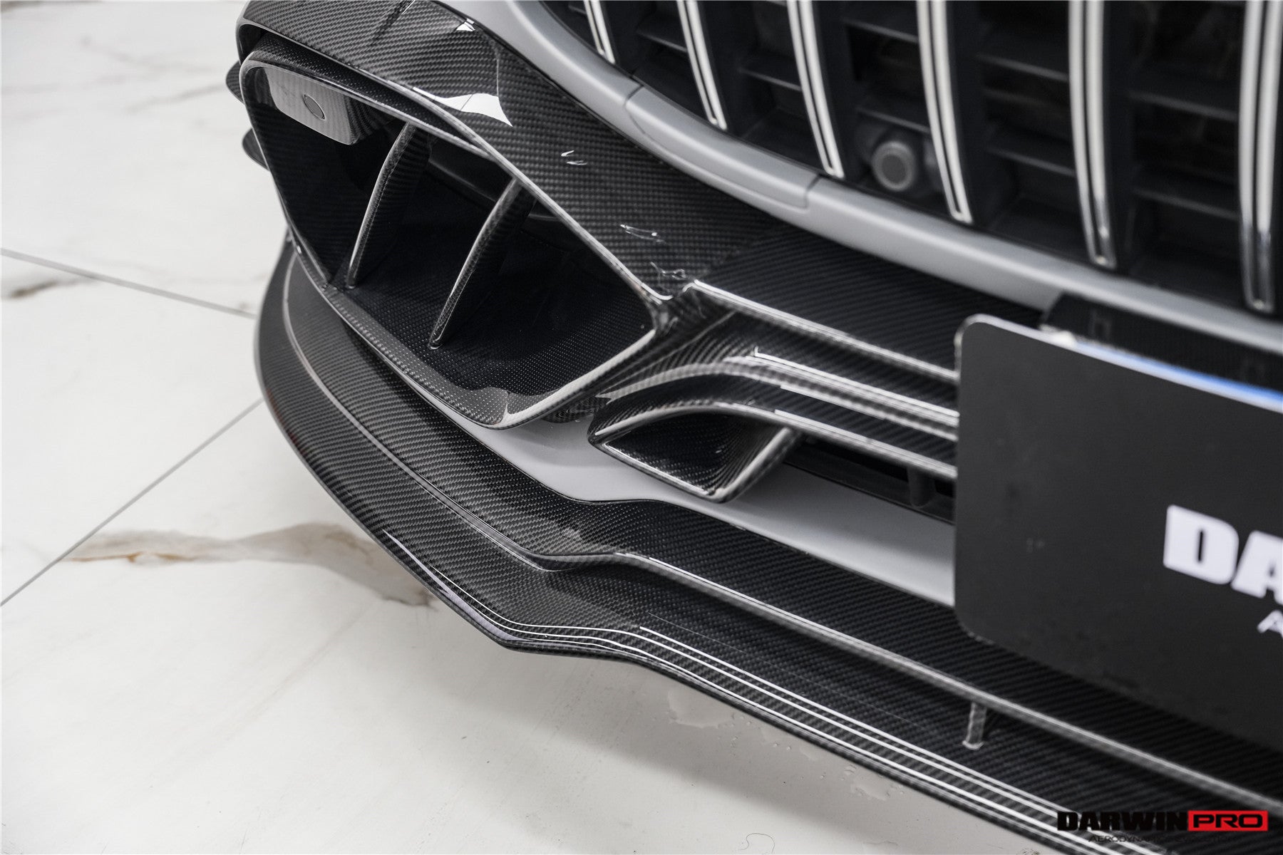 Divisor de parachoques delantero de fibra de carbono DarwinPRO 2019-2024 Mercedes Benz AMG GT50 GT53 GT43 Coupé de 4 puertas X290 IMP Performance