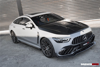 Divisor de parachoques delantero de fibra de carbono DarwinPRO 2019-2024 Mercedes Benz AMG GT50 GT53 GT43 Coupé de 4 puertas X290 IMP Performance