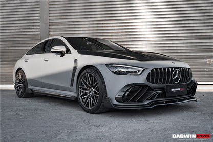 Divisor de parachoques delantero de fibra de carbono DarwinPRO 2019-2024 Mercedes Benz AMG GT50 GT53 GT43 Coupé de 4 puertas X290 IMP Performance