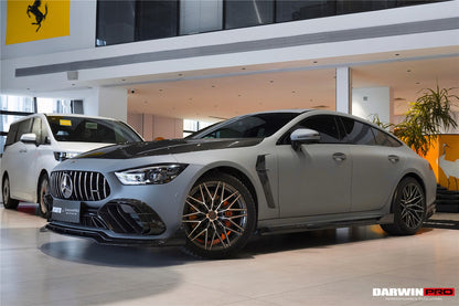 Divisor de parachoques delantero de fibra de carbono DarwinPRO 2019-2024 Mercedes Benz AMG GT50 GT53 GT43 Coupé de 4 puertas X290 IMP Performance