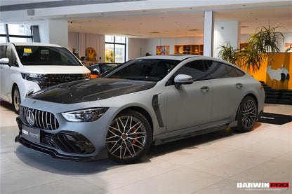 Divisor de parachoques delantero de fibra de carbono DarwinPRO 2019-2024 Mercedes Benz AMG GT50 GT53 GT43 Coupé de 4 puertas X290 IMP Performance