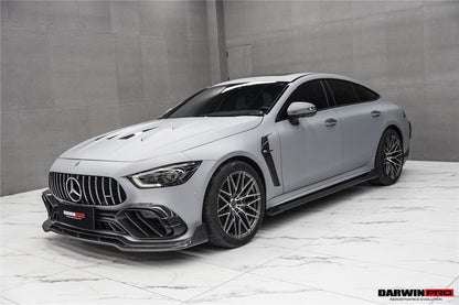 Divisor de parachoques delantero de fibra de carbono DarwinPRO 2019-2024 Mercedes Benz AMG GT50 GT53 GT43 Coupé de 4 puertas X290 IMP Performance