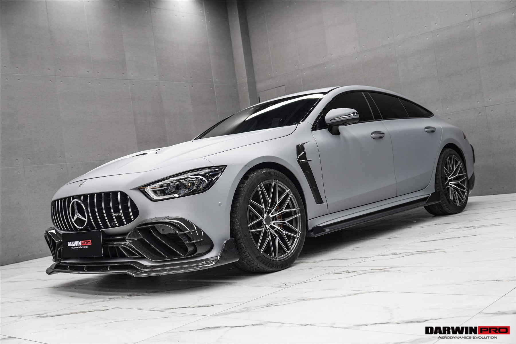 DarwinPRO 2019-2024 Mercedes Benz AMG GT50 GT53 GT43 4Door Coupe X290 IMP Performance Carbon Fiber Front Bumper Vent Trims