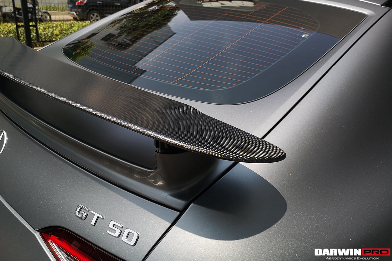 Alerón de maletero DarwinPRO de fibra de carbono para Mercedes Benz AMG GT Coupé de 4 puertas X290 (2019-2024) | Compatible con GT63, ​​GT63S, GT53 y GT50