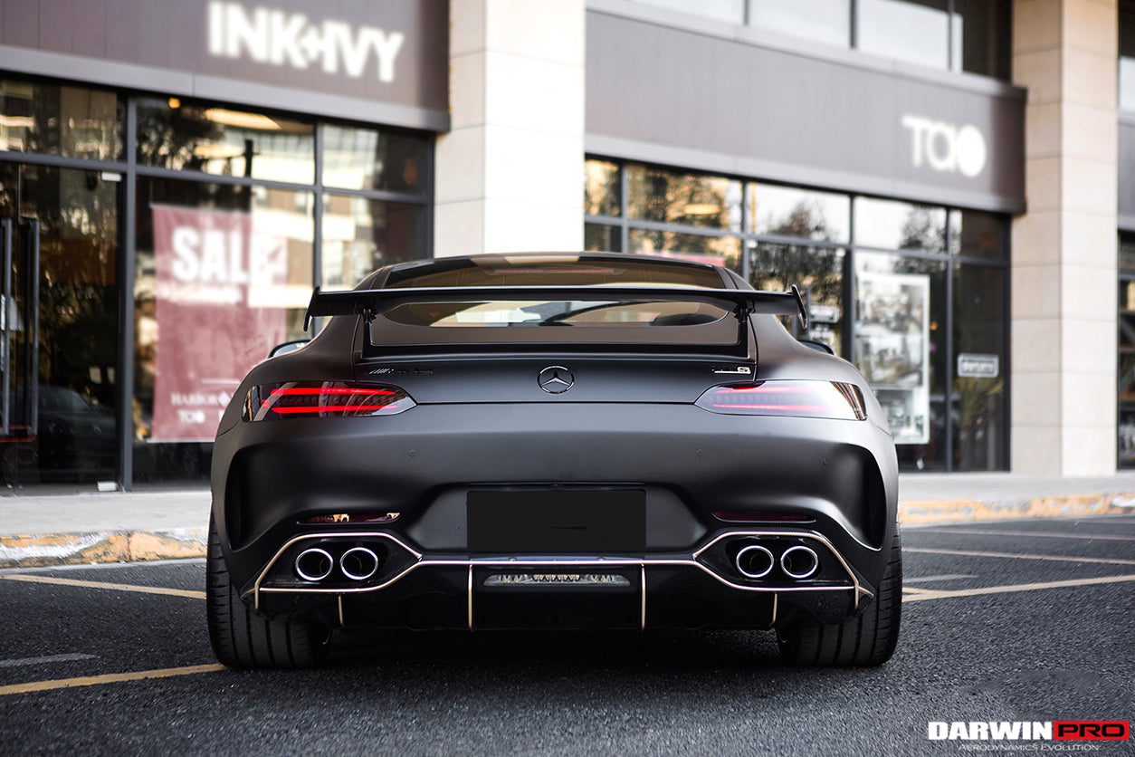 Parachoques trasero de fibra de carbono parcial con difusor DarwinPRO 2017-2021 Mercedes Benz AMG GT GTS IMP Performance