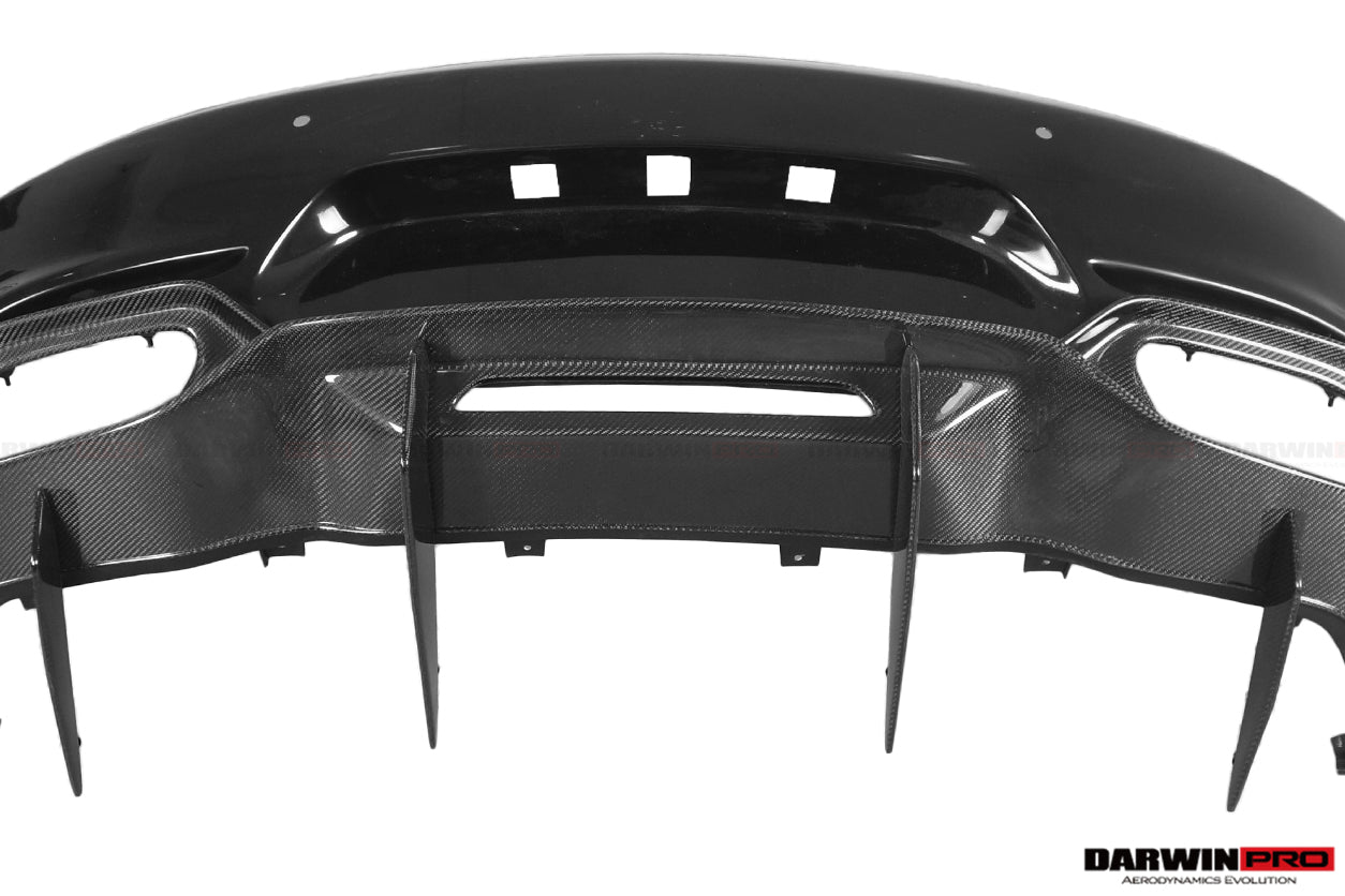 Parachoques trasero de fibra de carbono parcial con difusor DarwinPRO 2015-2016 Mercedes Benz AMG GT GTS IMP Performance