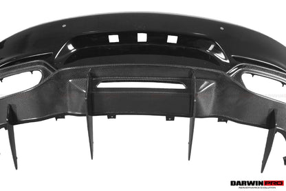 Parachoques trasero de fibra de carbono parcial con difusor DarwinPRO 2015-2016 Mercedes Benz AMG GT GTS IMP Performance