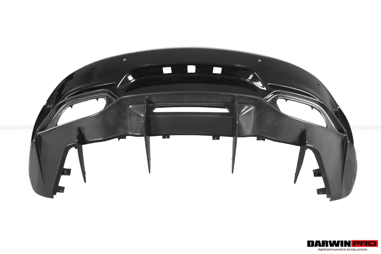 Parachoques trasero de fibra de carbono parcial con difusor DarwinPRO 2017-2021 Mercedes Benz AMG GT GTS IMP Performance