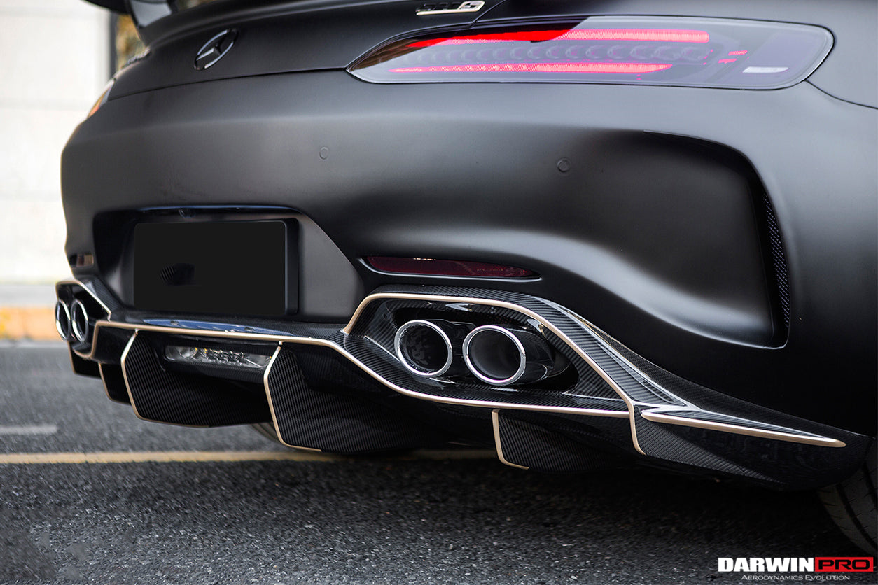 Parachoques trasero de fibra de carbono parcial con difusor DarwinPRO 2017-2021 Mercedes Benz AMG GT GTS IMP Performance