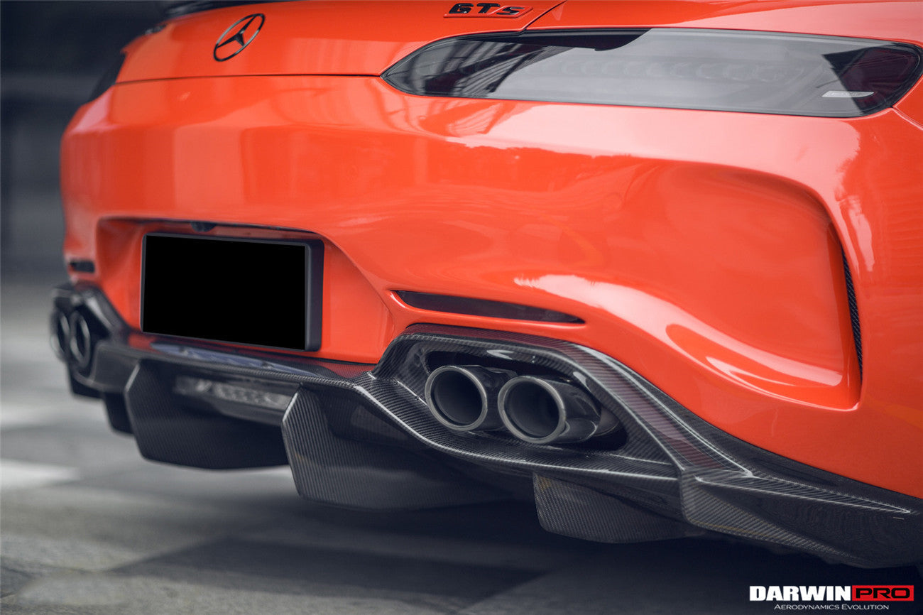 Parachoques trasero de fibra de carbono parcial con difusor DarwinPRO 2015-2016 Mercedes Benz AMG GT GTS IMP Performance