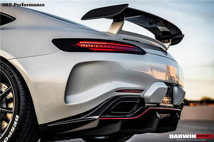 Parachoques trasero de fibra de carbono parcial con difusor DarwinPRO 2015-2016 Mercedes Benz AMG GT GTS IMP Performance