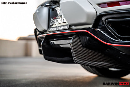 Parachoques trasero de fibra de carbono parcial con difusor DarwinPRO 2015-2016 Mercedes Benz AMG GT GTS IMP Performance