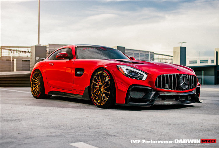 Faldones laterales de fibra de carbono parciales DarwinPRO para Mercedes Benz AMG GT GTS IMP Performance (2015-2022)
