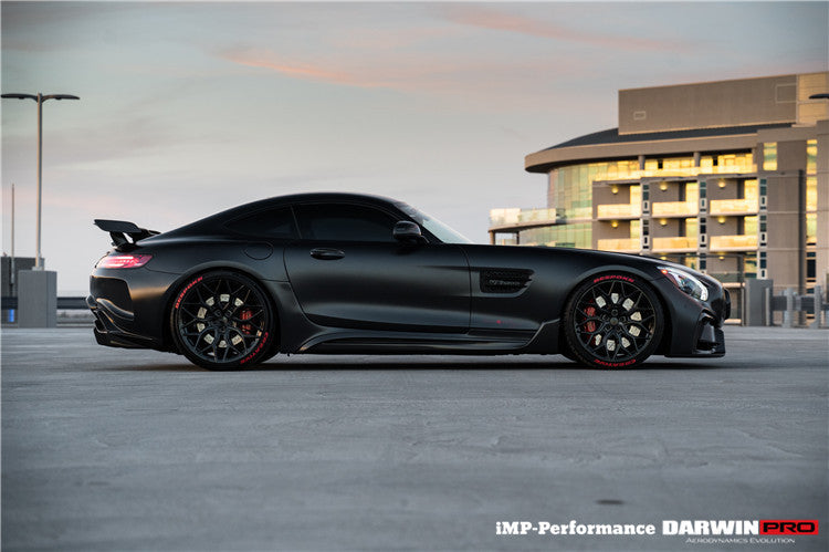 Faldones laterales de fibra de carbono parciales DarwinPRO para Mercedes Benz AMG GT GTS IMP Performance (2015-2022)
