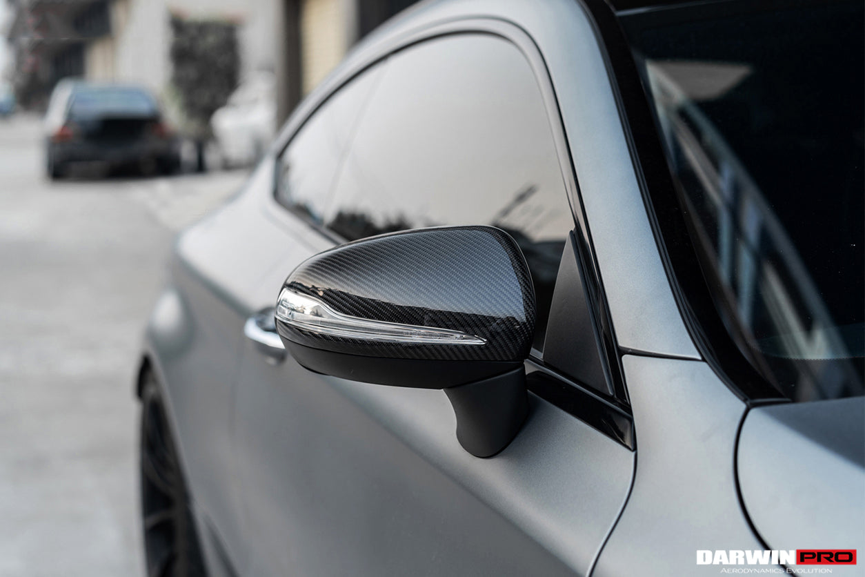 DarwinPRO 2014-2021 Mercedes Benz C-Class W205 S-Class W222 C217  E-Class W213 Dry Carbon Fiber Mirror Housing Replacement