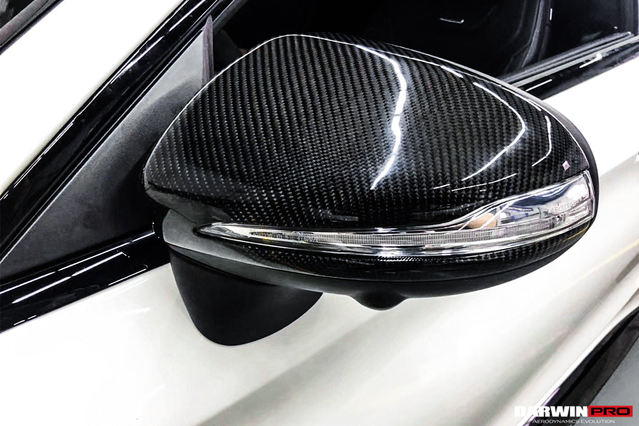 DarwinPRO 2014-2021 Mercedes Benz C-Class W205 S-Class W222 C217  E-Class W213 Dry Carbon Fiber Mirror Housing Replacement