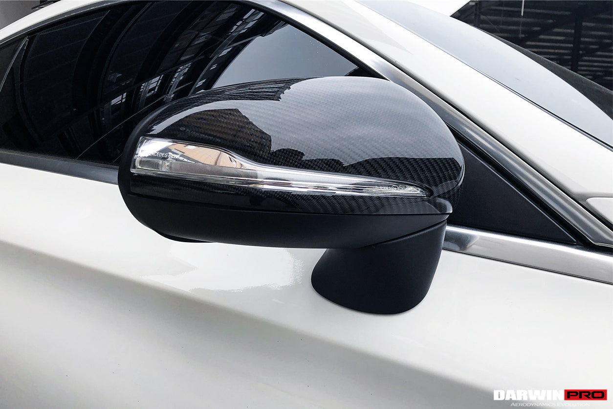 DarwinPRO 2014-2021 Mercedes Benz C-Class W205 S-Class W222 C217  E-Class W213 Dry Carbon Fiber Mirror Housing Replacement