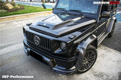 Capó de fibra de carbono DarwinPRO para Mercedes Benz W463 G Wagon IMP (2008-2018) | Compatible con G500, G550, G63 AMG y G65 AMG