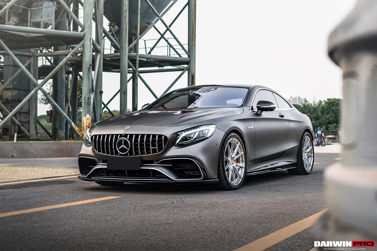 DarwinPRO 2018-2021 Mercedes Benz C217 S63 & S65 AMG Coupe BKSS Style Carbon Fiber Front Lip