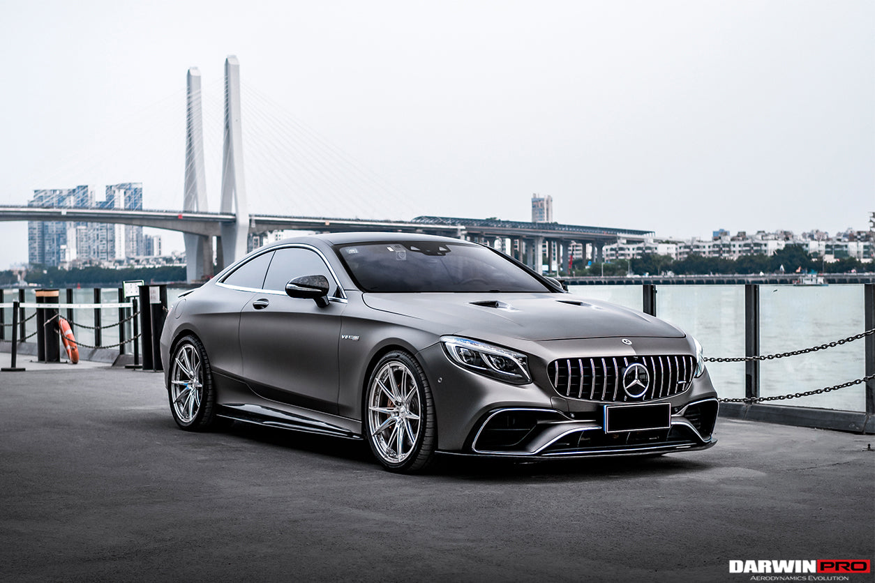 DarwinPRO 2018-2021 Mercedes Benz C217 S63 & S65 AMG Coupe BKSS Style Carbon Fiber Front Lip