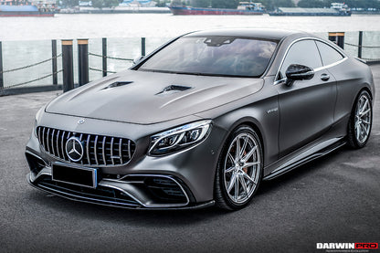 DarwinPRO 2018-2021 Mercedes Benz C217 S63 & S65 AMG Coupe BKSS Style Carbon Fiber Front Lip