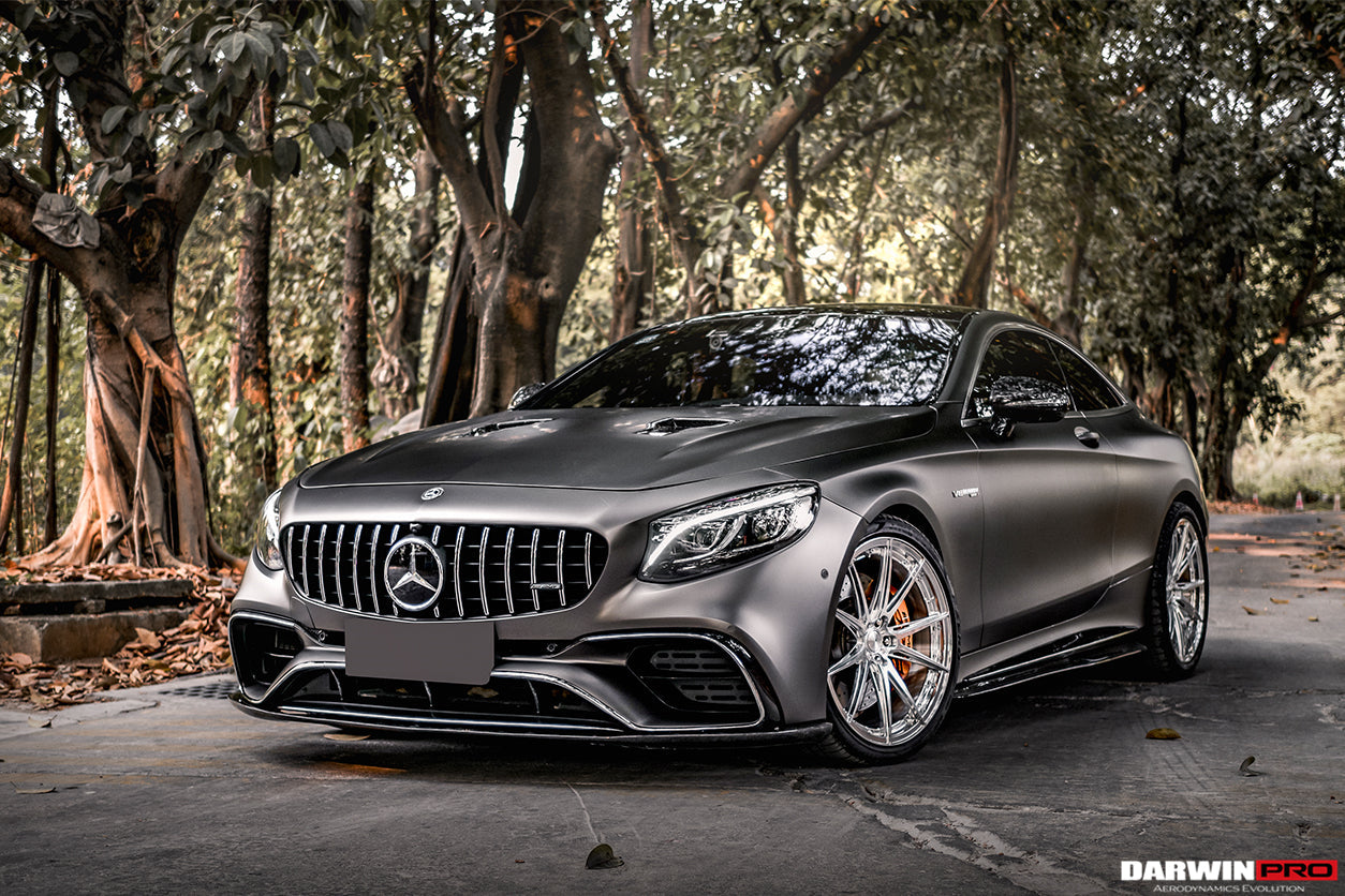 DarwinPRO 2018-2021 Mercedes Benz C217 S63 & S65 AMG Coupe BKSS Style Carbon Fiber Front Lip