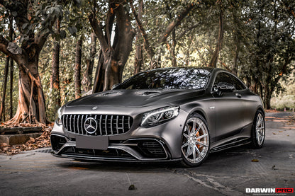 DarwinPRO 2018-2021 Mercedes Benz C217 S63 & S65 AMG Coupe BKSS Style Carbon Fiber Front Lip