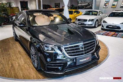 Capó de fibra de carbono DarwinPRO para Mercedes Benz W222 Sedán (2014-2020) con diseño iMP | Compatible con S450, S550, S560, S63AMG y S65AMG
