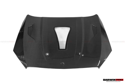 Capó de fibra de carbono DarwinPRO para Mercedes Benz W222 Sedán (2014-2020) con diseño iMP | Compatible con S450, S550, S560, S63AMG y S65AMG
