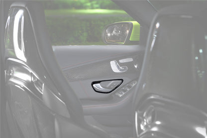 DarwinPRO 2015-2021 Mercedes Benz W205 C Class GLC X253 Carbon Fiber Interior Door Handle Cover Trim