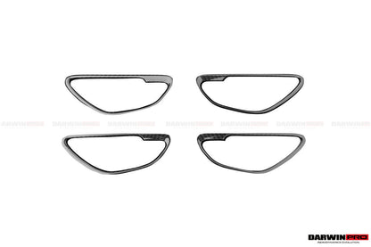 DarwinPRO 2015-2021 Mercedes Benz W205 C Class GLC X253 Carbon Fiber Interior Door Handle Cover Trim