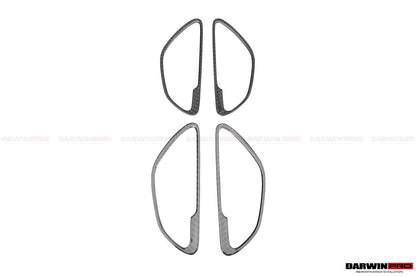 DarwinPRO 2015-2021 Mercedes Benz W205 C Class GLC X253 Carbon Fiber Interior Door Handle Cover Trim