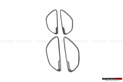 DarwinPRO 2015-2021 Mercedes Benz W205 C Class GLC X253 Carbon Fiber Interior Door Handle Cover Trim