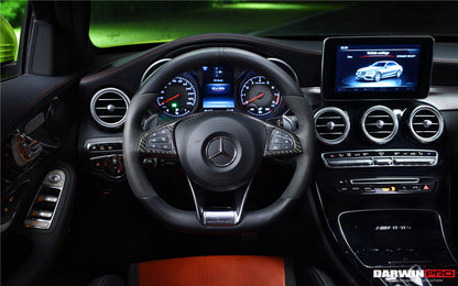 DarwinPRO 2015-2021 Mercedes Benz W205 C63 AMG Carbon Fiber Interior Steering wheel Trim