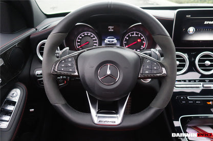 DarwinPRO 2015-2021 Mercedes Benz W205 C63 AMG Carbon Fiber Interior Steering wheel Trim